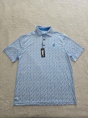 Grunk Dolfer Blue Chunkman Polo, Men's Size Large, NWT - Blue
